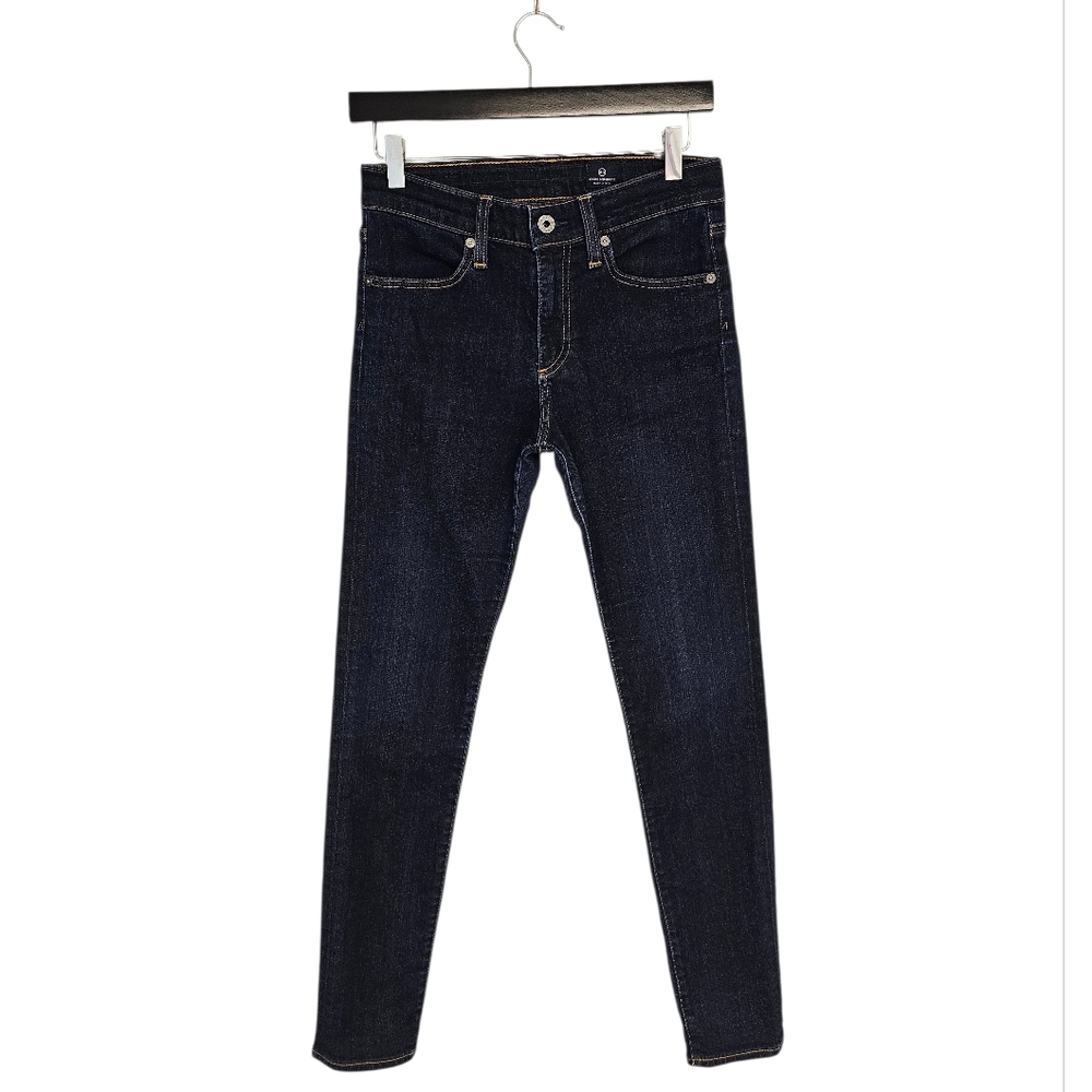 AG Adriano Goldschmied The Farrah Skinny High Rise Dark Blue Jeans‎ 27 Preowned